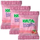 Kit 3 Pastilhas Valda Friends Sabor Morango 25g