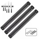 Kit 3 Pç Barra Magnética Imã Suporte Facas Ferramentas 33Cm