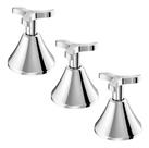 Kit 3 Pcs Acabamento Docol Base Pertutti Cromado Dn15 A Dn25