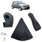 Kit 3 pcs Capas alavancas e Coifa câmbio automático Kia soul Ex 2011 2012 Modelo 2012