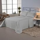 Kit 3 Pçs Cobre Leito Casal Padrão Soft Dupla Face Matelado Cor: Rosê
