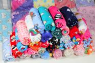 Kit 3 Pçs Manta Infantil Soft Microfibra Bebe Menino/Menina