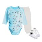 Kit 3 Pçs Roupinha de Bebê Body Enxoval Maternidade Kit 3 Pçs Roupinha de Bebê Body Enxoval Maternidade