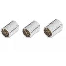 Kit 3 Pçs Soquete Estriado Enc 3/8 (6mm,8mm,10mm) Vanadium