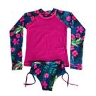 Kit 3 Peças Blusa Pro Uv 50 + Biquíni + Top Infantil Juvenil