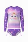 Kit 3 Peças Blusa Pro Uv 50 + Biquíni + Top Infantil Juvenil