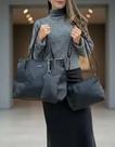 Kit 3 Peças Bolsa Feminina Estilo Tote - Preta