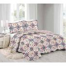 Kit 3 Peças Colcha Evolution Patchwork King