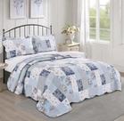 Kit 3 Peças Colcha Evolution Patchwork King Kit 3 Peças Colcha Evolution Patchwork King