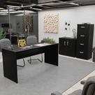 Kit 3 Peças com Escrivaninha, Gaveteiro Pasta Suspensa e Armário Multiuso Baixo Kit 3 Peças com Escrivaninha, Gaveteiro Pasta Suspensa e Armário Multiuso Baixo