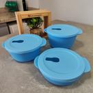 Kit 3 Peças Cristalwave Geração II Azul Claro - Tupperware