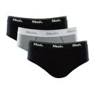 Kit 3 Peças Cueca Mash Slip Cotton Algodão Elástico