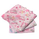 KIT 3 PEÇAS CUEIRO MANTA FLANELADO 80x60cm ACONCHEGO BEBE INFANTIL BARATINHO ATACADO