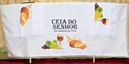 Kit 3 Peças De Toalhas De Decoração Para Santa Ceia Branca