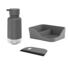 Kit 3 Peças Dispenser de Detergente 500ML Pia Cozinha OU Kit 3 Peças Dispenser de Detergente 500ML Pia Cozinha OU