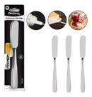 Kit 3 Peças Espatula Inox Manteiga Geléia Gourmet Patê Jjb