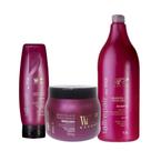 Kit 3 Peças Hidratação Cabelos Com Química e Progressiva Alisamento Relaxamento All Repair WF 2,3L