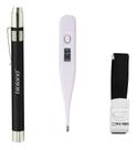 Kit 3 Peças Lanterna Bioland Termometro Axilar Digital G-Tech Garrote Elástico PAMED