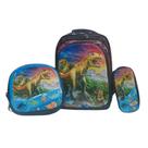 Kit 3 Peças Mochila Escolar Infantil 3D ( Mochila + Lancheira + Estojo )- Menino - Menina
