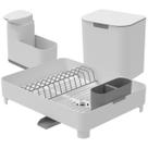 Kit 3 Peças Organizador Bancada Lixeira 5L Escorredor Pratos Talheres Louça Pia Cozinha Dispenser Detergente Kit 3 Peças Organizador Bancada Lixeira 5L Escorredor Pratos Talheres Louça Pia Cozinha Dispenser Detergente