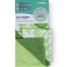 Kit 3 peças Pano de Microfibra 28cm x 28cm Alta Absorção