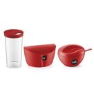 Kit 3 Peças Para Cozinha Com Saleiro Farinheiro E Açucareiro Com colher UZ