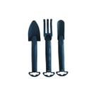 Kit 3 Peças Para Jardinagem Conjunto Mini Ferramentas Jardim Vaso Planta Horta Cultivo com Ancinho e Pá