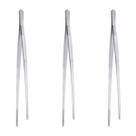 Kit 3 Peças Pinça Culinária Profissional Serrilhada Reta 20 cm em Aço Inox Weck