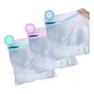 Kit 3 Peças Protetor Para Lavar Roupas Com Zíper P M G