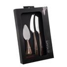 Kit 3 Peças Queijo Faca Espátula Petisco Petisqueira Tabaco Conjuto Utensílios Cozinha Luxo Bugatti