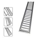 Kit 3 Peças Ralo Linear Alumínio 10x300 Inteiriço com Aro