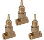 Kit 3 Peças Registro Gaveta 1/2 Docol Base Cobre 25130500 Marrom Bruto