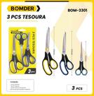 Kit 3 Peças Tesoura - BOMDER - BOM-3301