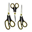 Kit 3 Peças Tesoura Multiuso SQ 3253 Lâmina Inoxidável Tamahos 8" 7,5" 5,5"