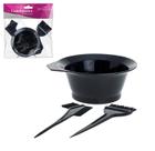 Kit 3 peças Tintura Pintura para Cabelo 1 Pote 300 ml 1 Pincel e 1 Pente