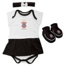 Kit 3 Peças Torcida Baby Body Menina Corinthians - 033B Kit 3 Peças Torcida Baby Body Menina Corinthians - 033B