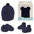 Kit 3 Peças Touca Par De Sapatinho Par de Luva Para Bebê Recém Nascido Maternidade Antialérgico Luxo - Fofinho Baby