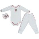 Kit 3 Peças Uniforme Bebê do São Paulo Longo Torcida Baby - 034