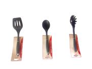 Kit 3 Peças Utensílios Para Cozinha De Silicone Pegador Colher Espátula Original