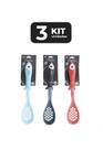 Kit 3 pegador de massa de silicone 35 cm - sortido