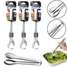 Kit 3 Pegador de Salada Massas Universal em Aço Inox 29cm