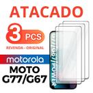 Kit 3 Películas 3D Vidro Temperado Premium Moto G77 e Moto G67 Para Atacado