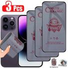 Kit 3 Películas Cerâmica Fosca Privacidade para Iphone 15 Pro