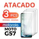 Kit 3 Películas De Vidro 3D Para Moto G57 / Power - Película Atacado Motorola