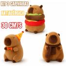 Kit 3 Pelúcias Capivara 30cm Macias para Presentear Kit 3 Pelúcias Capivara 30cm Macias para Presentear