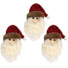 Kit 3 Pelúcias Carinha Papai Noel Scotch Pendente Gorro Crochê 13cm - Magizi Kit 3 Pelúcias Carinha Papai Noel Scotch Pendente Gorro Crochê 13cm - Magizi