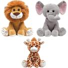 Kit 3 Pelúcias Safari Leãozinho Elefantinho E Girafa - Buba Kit 3 Pelúcias Safari Leãozinho Elefantinho E Girafa - Buba