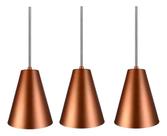 Kit 3 Pendente Luminária De teto Cone 16x14cm alumínio de Sala de Estar, Varanda, Cozinha ou Quarto, sala Kit 3 Pendente Luminária De teto Cone 16x14cm alumínio de Sala de Estar, Varanda, Cozinha ou Quarto, sala