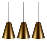 Kit 3 Pendente Luminária De teto Cone 16x14cm alumínio de Sala de Estar, Varanda, Cozinha ou Quarto, sala Kit 3 Pendente Luminária De teto Cone 16x14cm alumínio de Sala de Estar, Varanda, Cozinha ou Quarto, sala