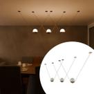 Kit 3 Pendente luminária de Teto Modelo Oscar Dourado de Alumínio e Bivolt Com Vidro Globo 12Cm
